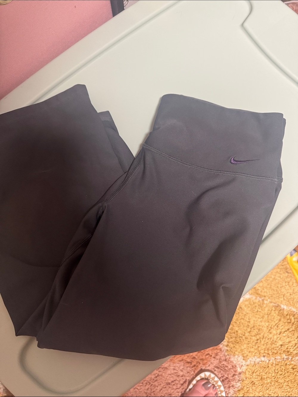 Nike Black carpis with Small Purple Swoosh